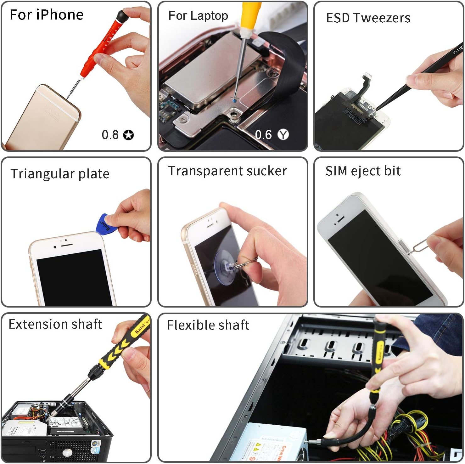Kaisi 38-Piece Magnetic Screwdriver Set Precision Toolkit - Electronics, Cellphone, Computer, Laptops & Tablets Repair Kit : Electronics