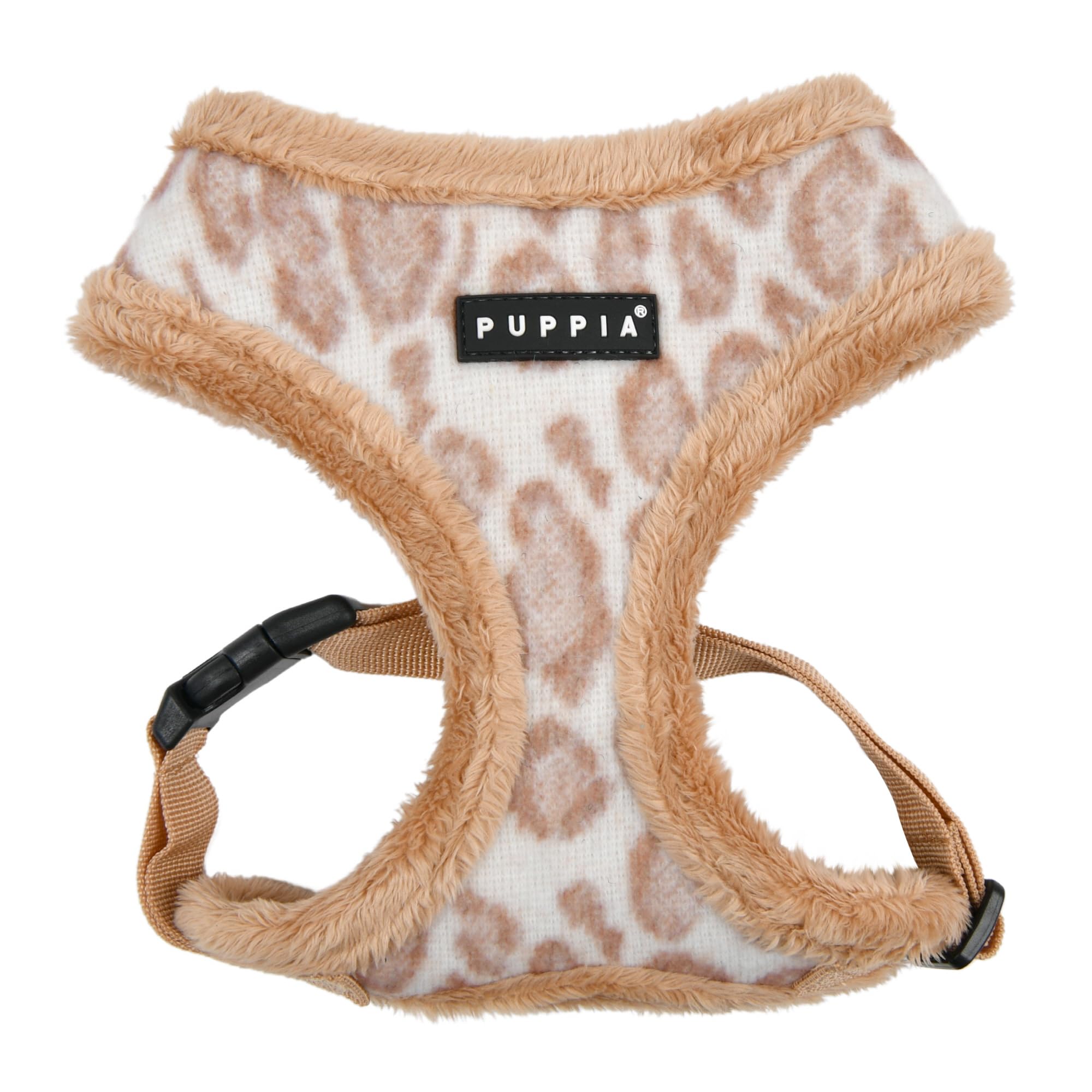 Puppia Kovo Head Dog Harness Warm Winter Leopard Pattern Adjustable Chest for Small Medium Dog Beige Small Small Small โ image 1