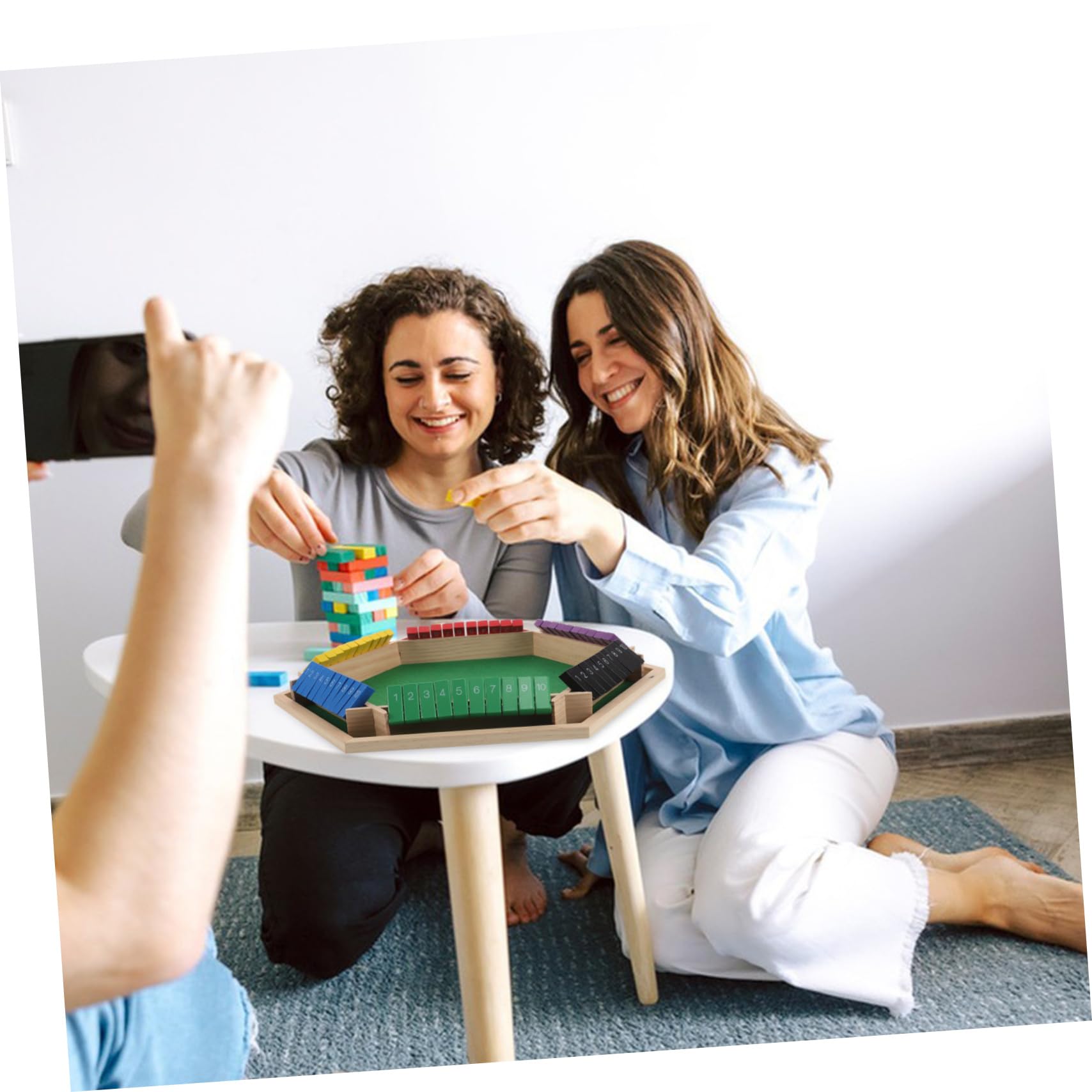 Jeu de Table à Boire à 6 Faces en Bois, Jeu Interactif pour Fêtes et Bars, Ambiance Conviviale, Divertissement Varié