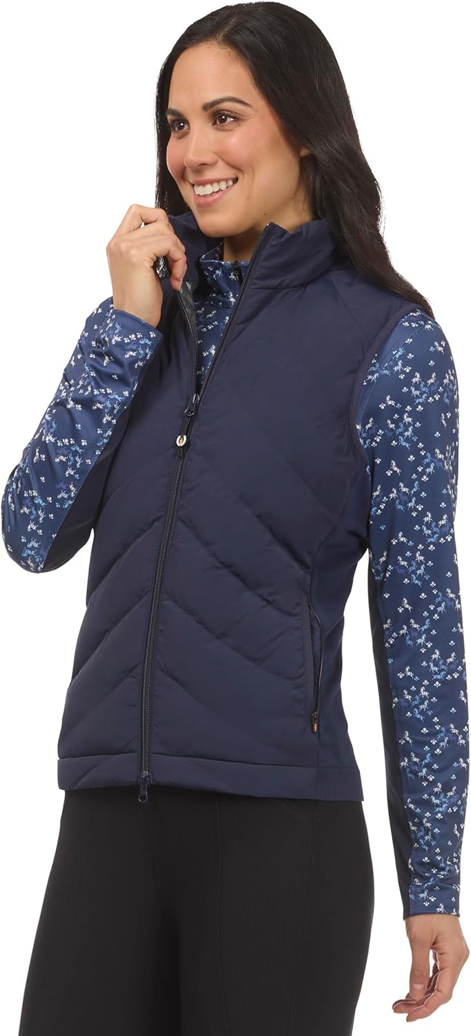 Kerrits Women’s EquiTech Quilted Equestrian Vest – Warm, Lightweight Horse Riding Vest with Thermoreflective Technology
