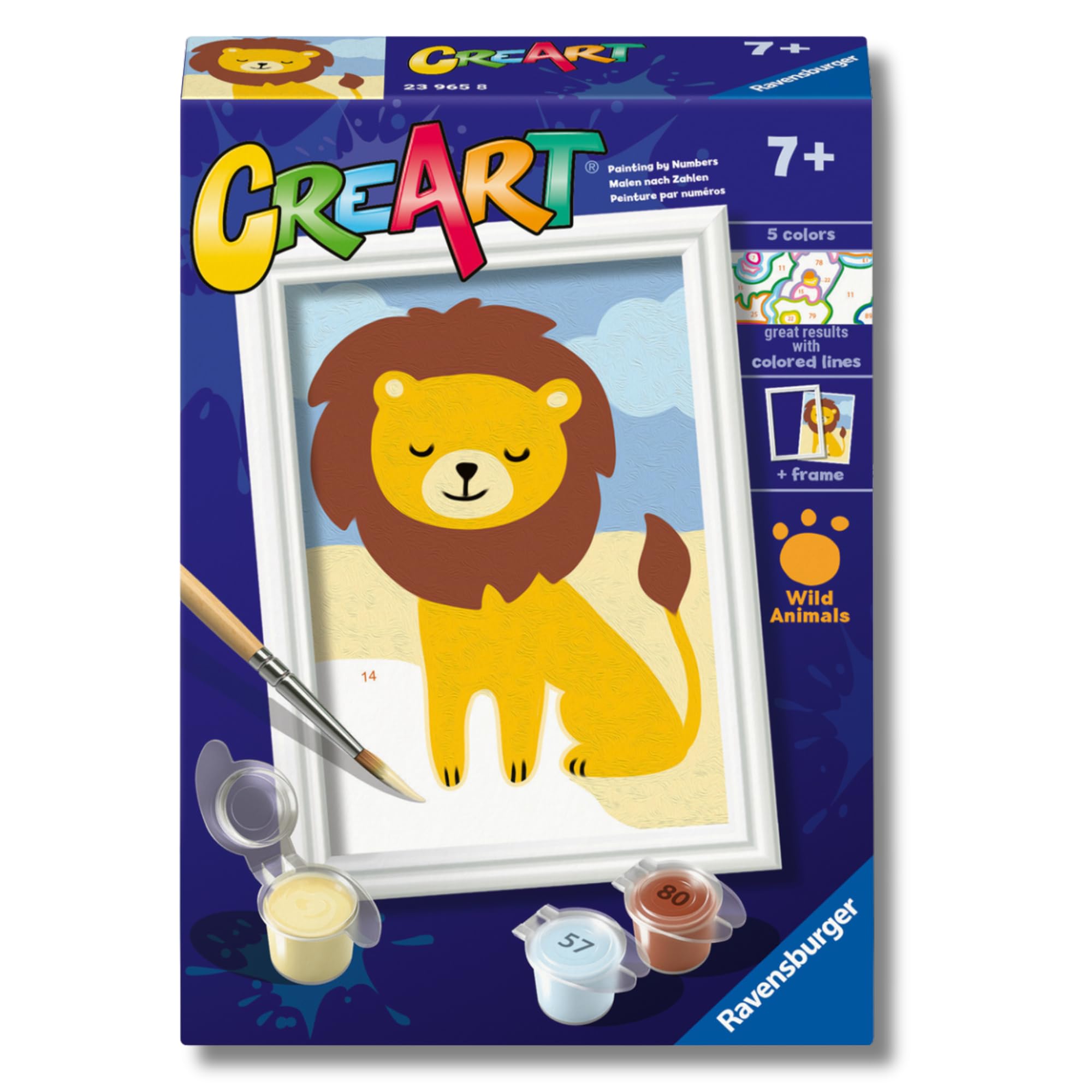 Ravensburger CreArt Medusa - Kit Pittura Con Numeri Per Bambini 7+, Cornice Inclusa