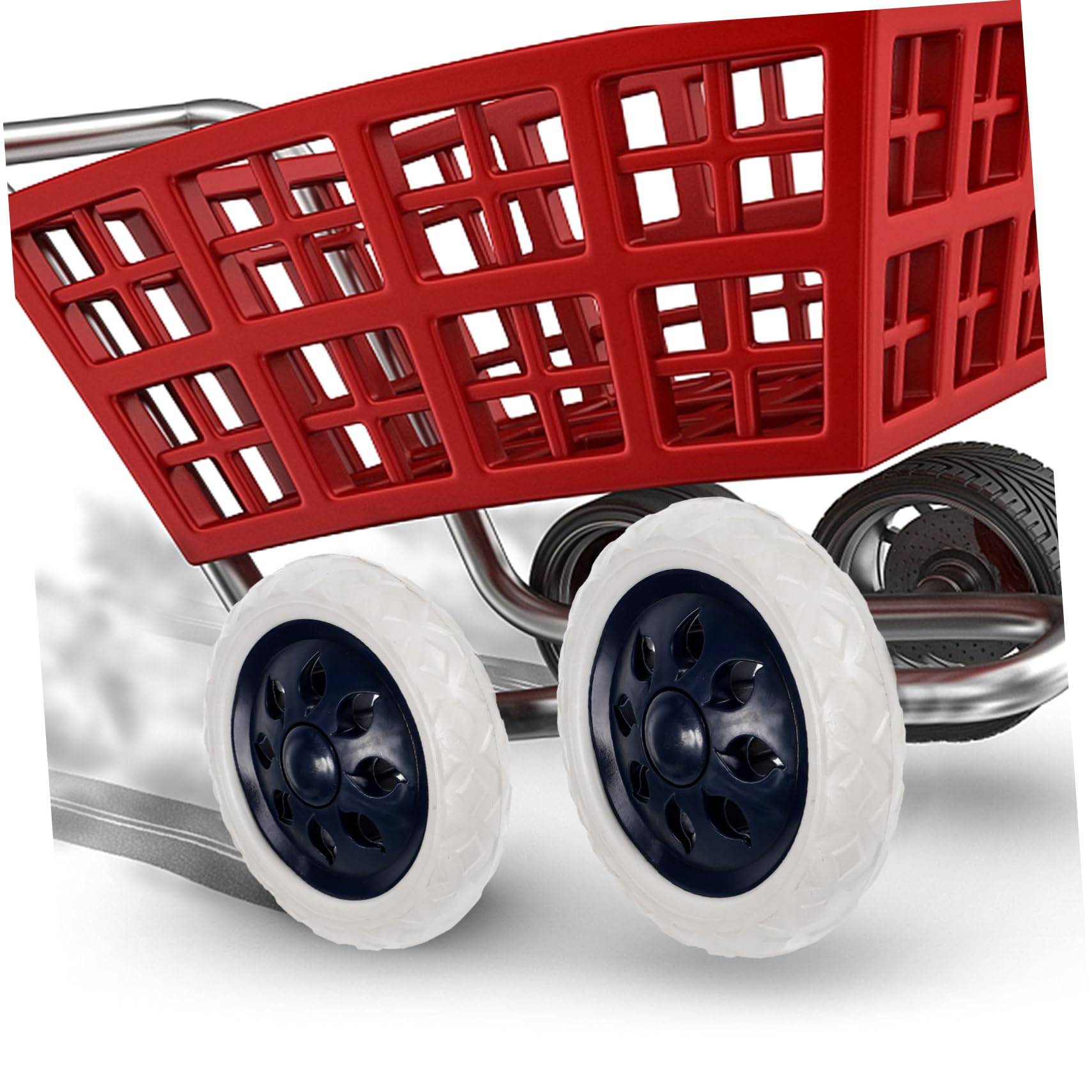 CHILDWEET 2 Piezas Ruedas De Carrito De Compras Reemplazo De Ruedas De Carro Ruedas Giratorias Para Muebles Ruedas Para Botes De Basura Partes El Plastico Ruedas Calientes Bebé De Ruedas