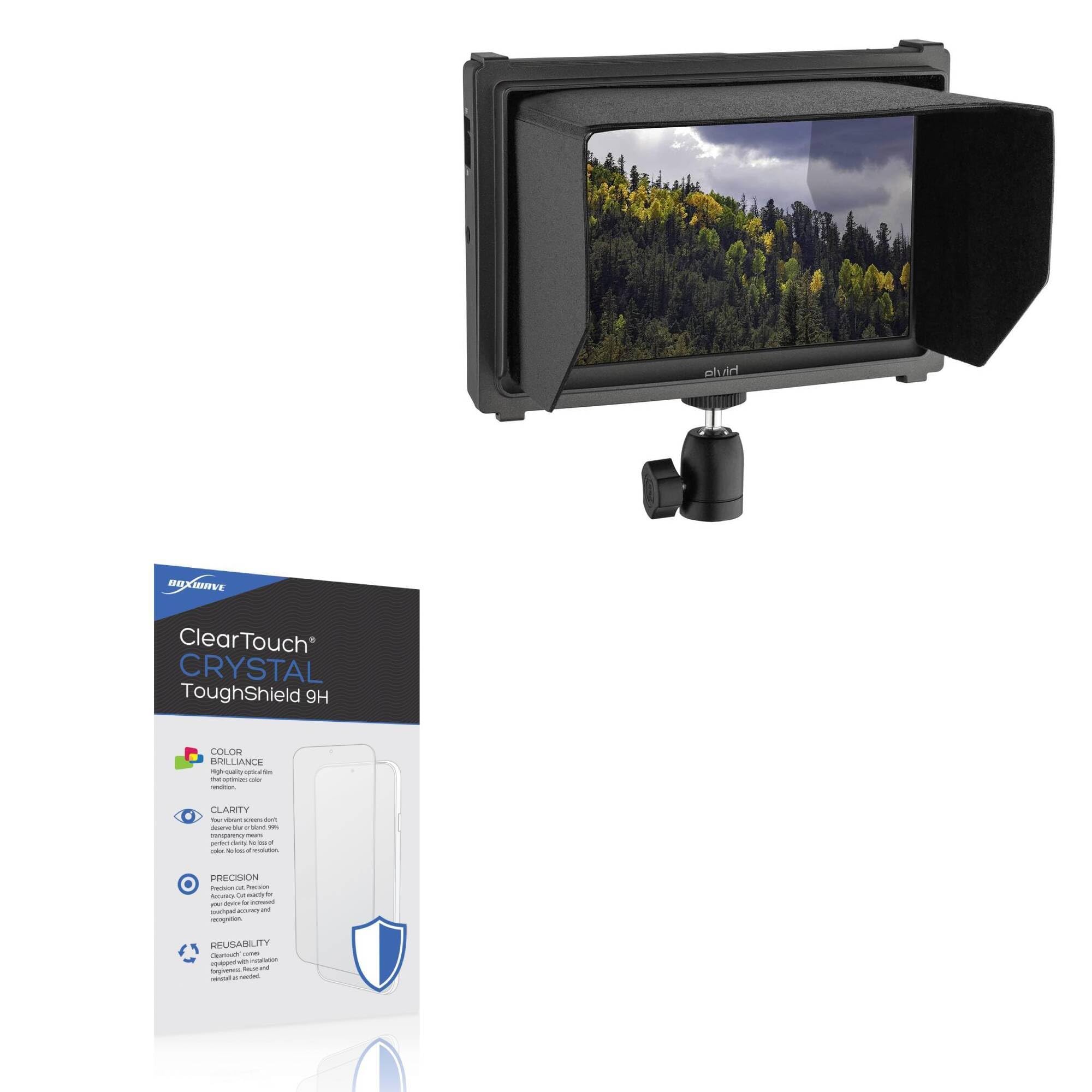 BoxWave Screen Protector Compatible With Elvid OCM-7P-HDR FieldVision (7 in) - ClearTouch Crystal ToughShield 9H (2-Pack), Clear 9H Tough Flexible Film Screen Protector