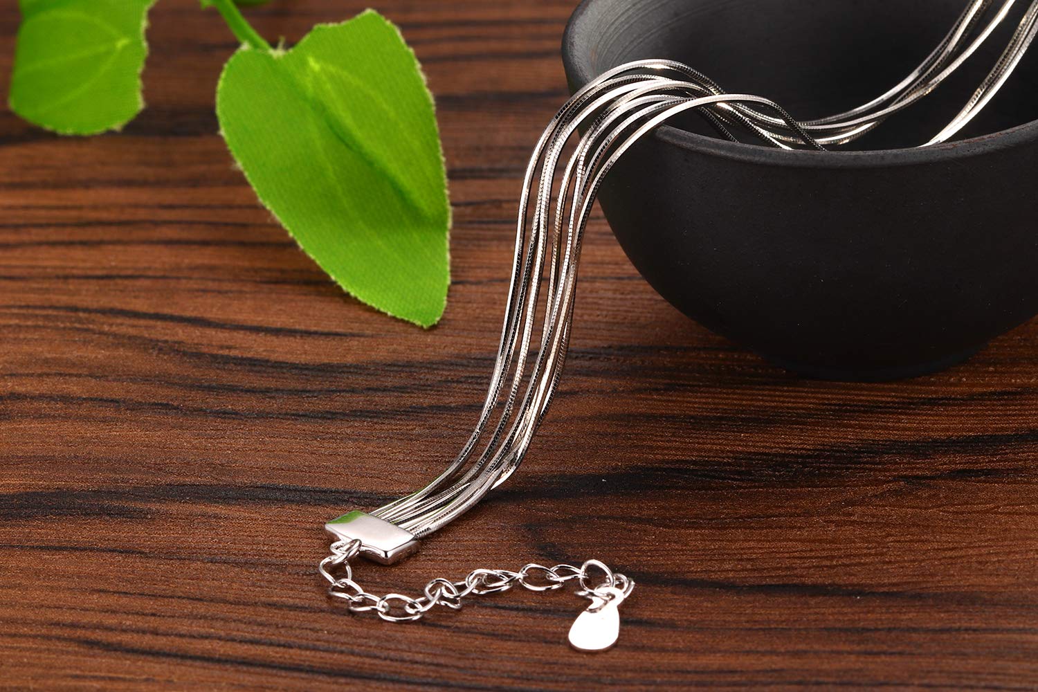 SLUYNZ Pulsera de Eslabones Elegantes de Plata de Ley 925 para Mujeres Adolescentes Niñas Pulsera de Serpiente