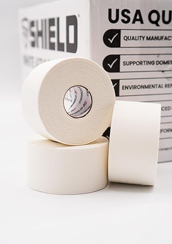 Miniatura 8 de SHIELD Paquete de 32 cintas atléticas a granel, 1.5 pulgadas x 15 yardas, fabricadas en Estados Unidos, fáciles de rasgar, rígidas, sin residuos.