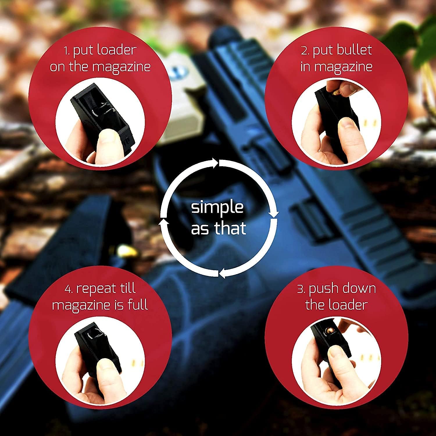 RAEIND Smith & Wesson M&P Shield Single Stack 9mm Pistol Magazine Speed Loader : Sports & Outdoors