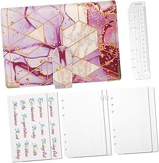 GATHINESS 1 Conjunto Fichário Fichário Fichário De Dinheiro Fichário Planejador De Orçamento Folha Solta Caderno Fichário De Folhas Soltas Material De Conta Manual Planejador De Dinheiro