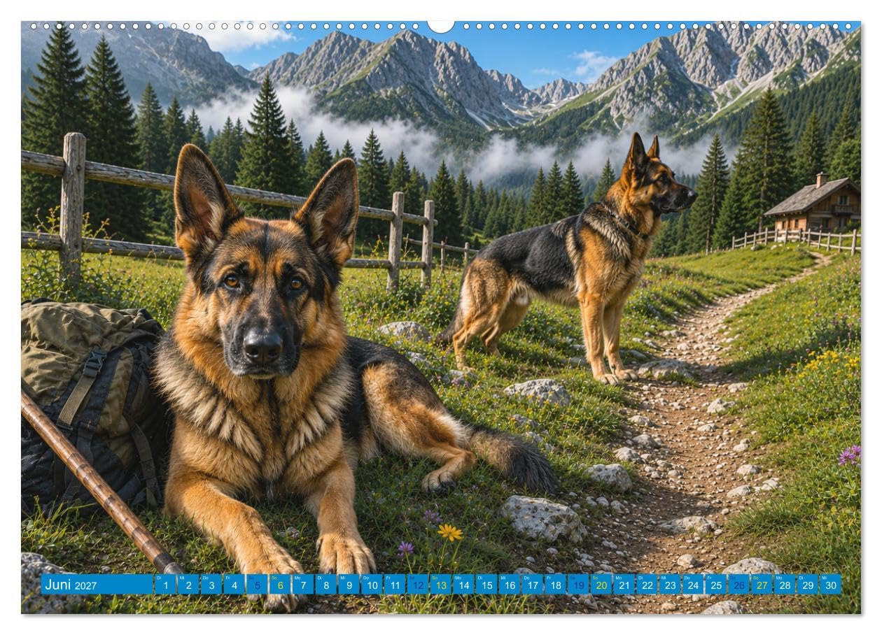 CALVENDO · Hunde in ihrer Welt (Kalender 2027) | DIN A2 Querformat · Premium-Wandkalender · 13 Hunderassen in eindrucksvollen Landschaften