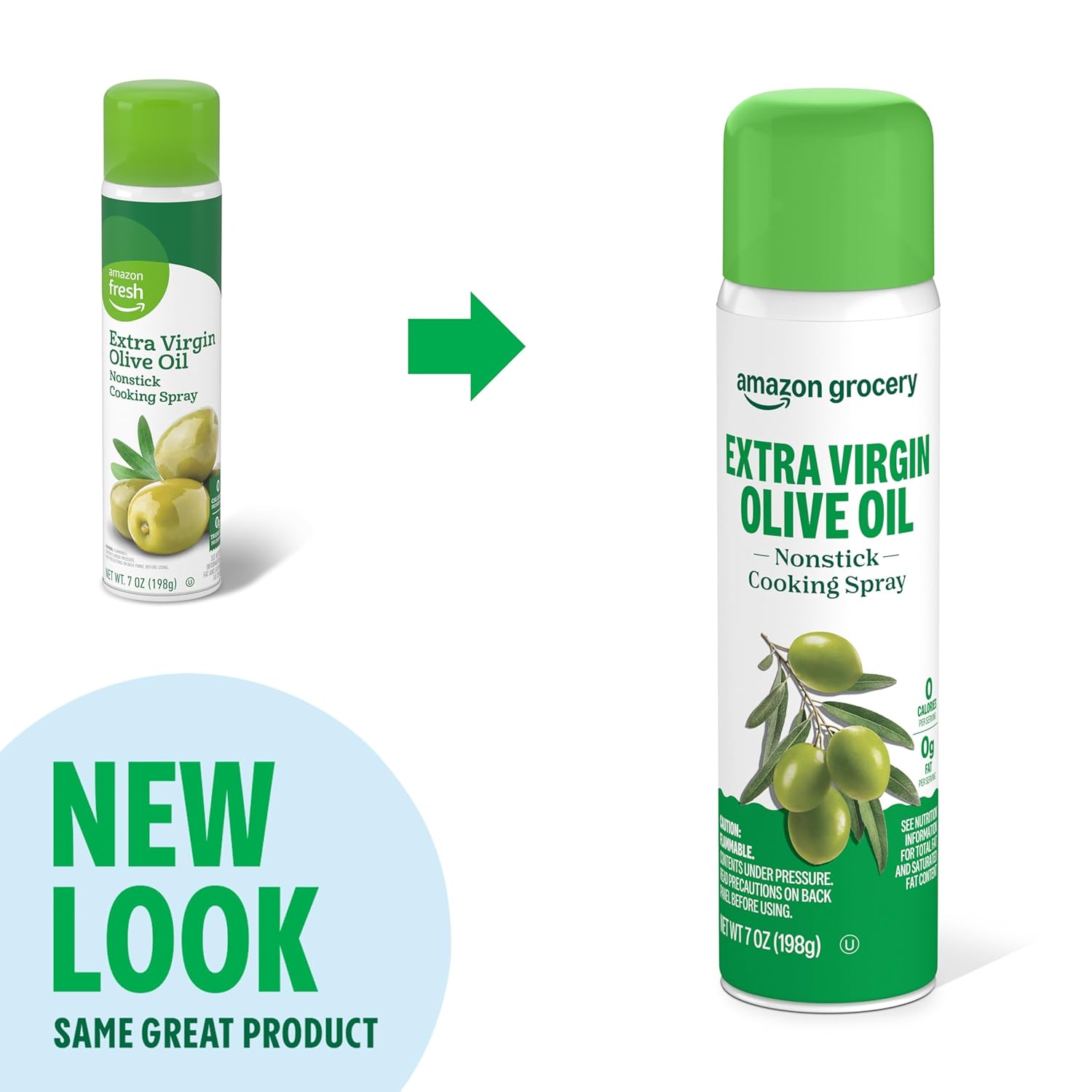 Imagem frontal das latas de spray de azeite com fundo branco. Imagem frontal das latas de spray de azeite com fundo branco.