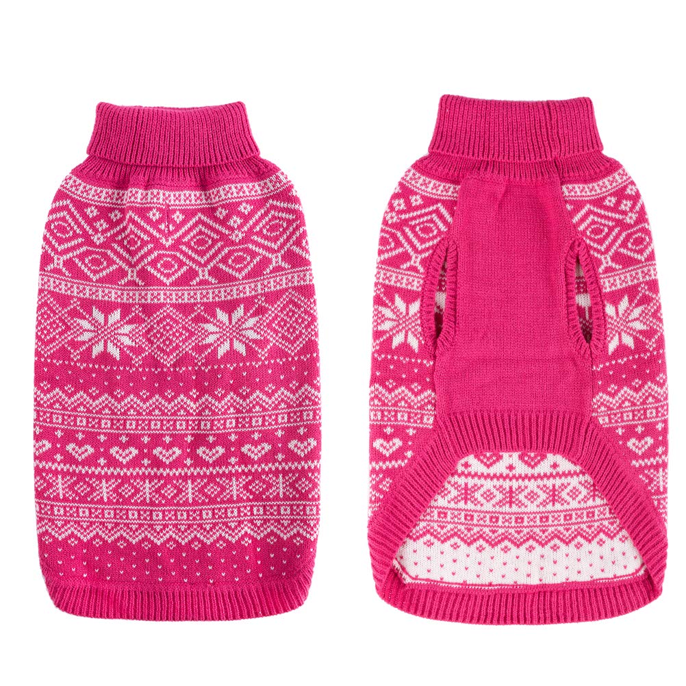 HOMIMP Dog Sweater Argyle - Warm Winter Clothes, Soft Coat for Small Medium and Large Dogs Ugly Pet Clothing for Boy Girl Puppy - Image 3