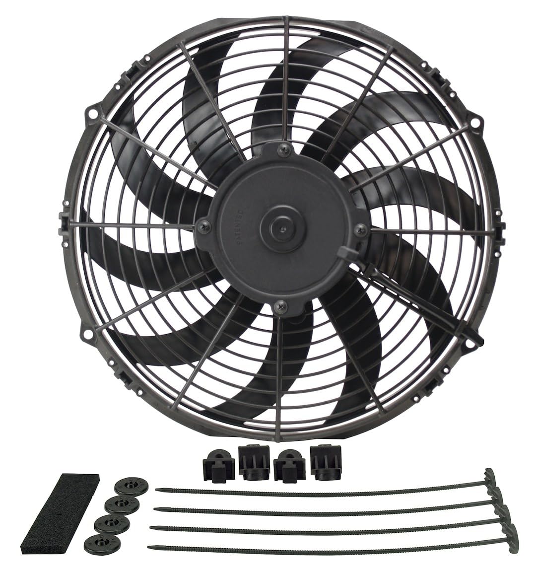 Derale 16112 12" Diameter H.O. Extreme Electric Fan, Black
