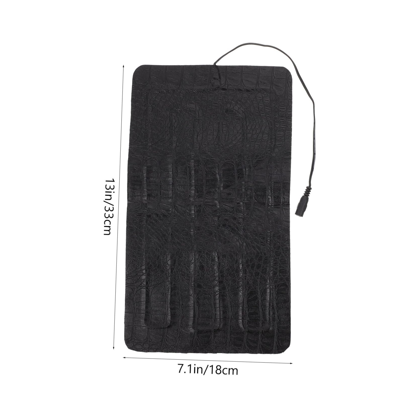 HANABASS Esterilla Térmica Antimordeduras para Reptiles Pequeña, Portátil, de Cuero Negro Temperatura Ajustable para Terrarios y Uso al Aire Libre