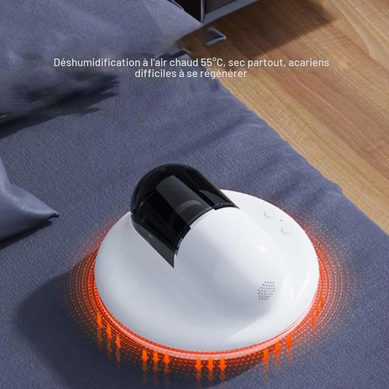 Aspirateur pour Matelas de Lit, Robot sans Fil Ultraviolet, Petit Produit de Nettoyage, Anti-acariens, Déshumidification, Balayeuse sous Vide, Aspiration d'acariens pour