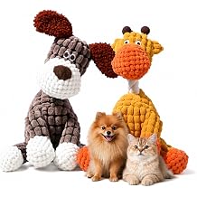 Dog Toys, 2027 New DogToys for Aggressive Chewers Brown+Yellow