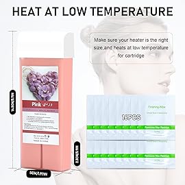 Seopri Roll On Wax, Plant Combination Hair Removal Wax Cartridge, Depilatory Wax Roller Refill for Body Waxing (Green), 100% Natural