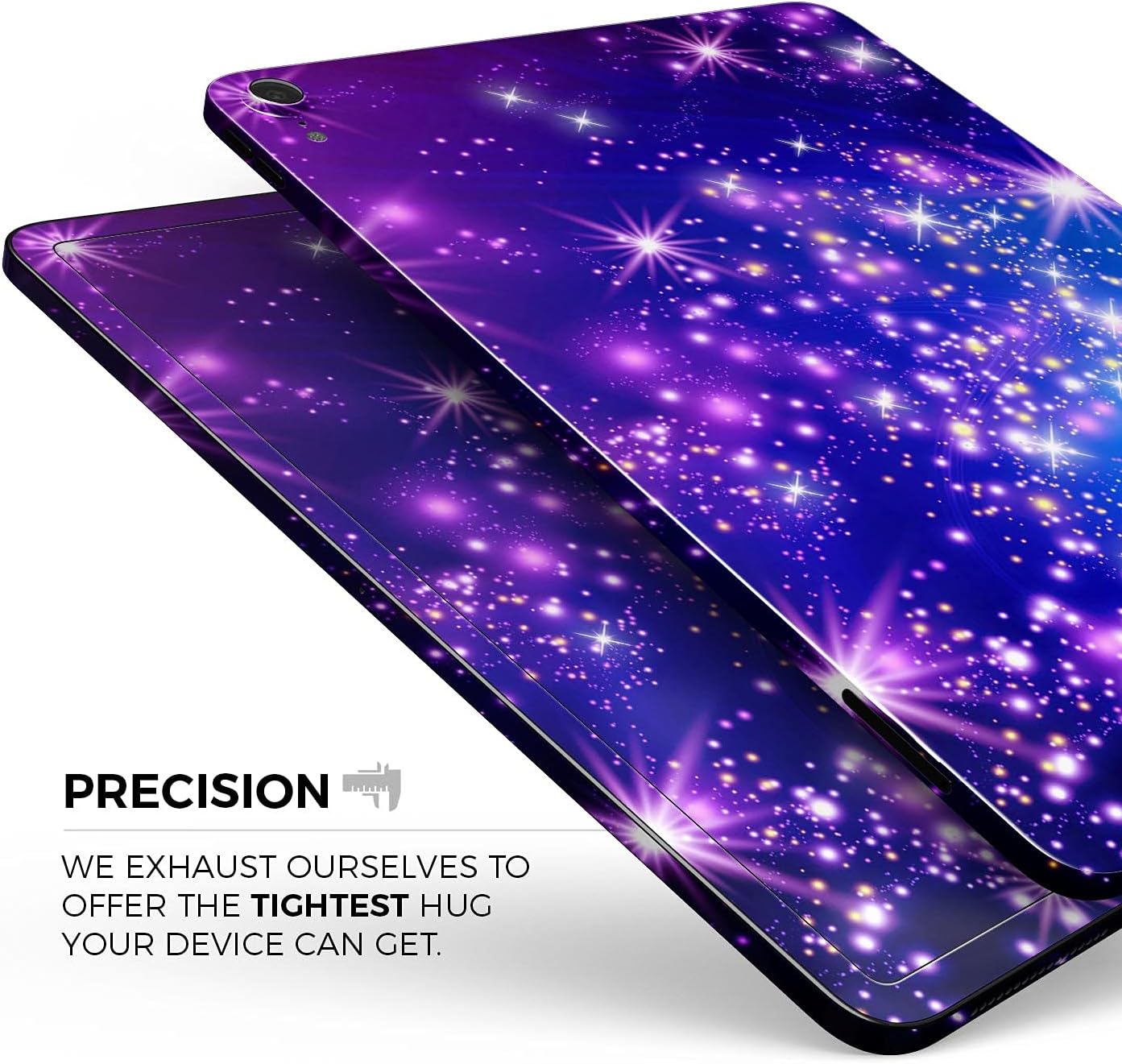 DesignSkinz - Glowing Pink & Blue Starry Orbit Full-Body Wrap Decal Protective Skin-Kit Compatible with Apple iPad 10.2” 7th gen (A2197/A2200) image 3