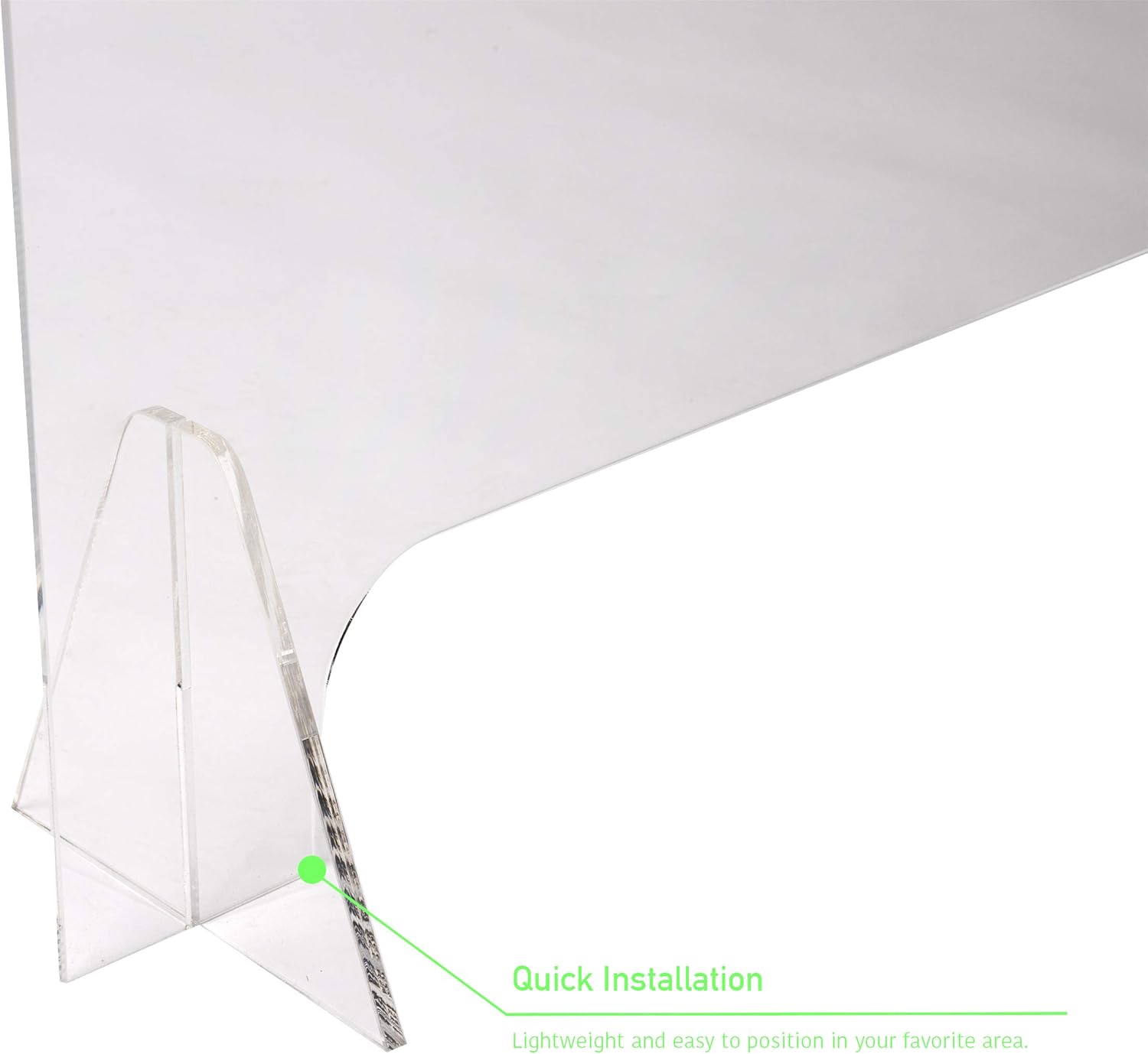 Mind Reader Acrylic Sneeze, Front Desk Cough Guard, Protective Clear Panel for Cashiers, Reception, Checkout Stations : Office Products