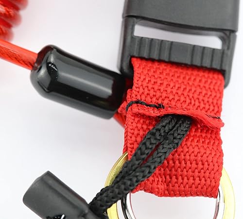 Miniatura 5 de Cordón de buceo, cordón en espiral de resorte, gancho de doble extremo con hebilla de liberación rápida para cámaras y luces de buceo, juego de 1,