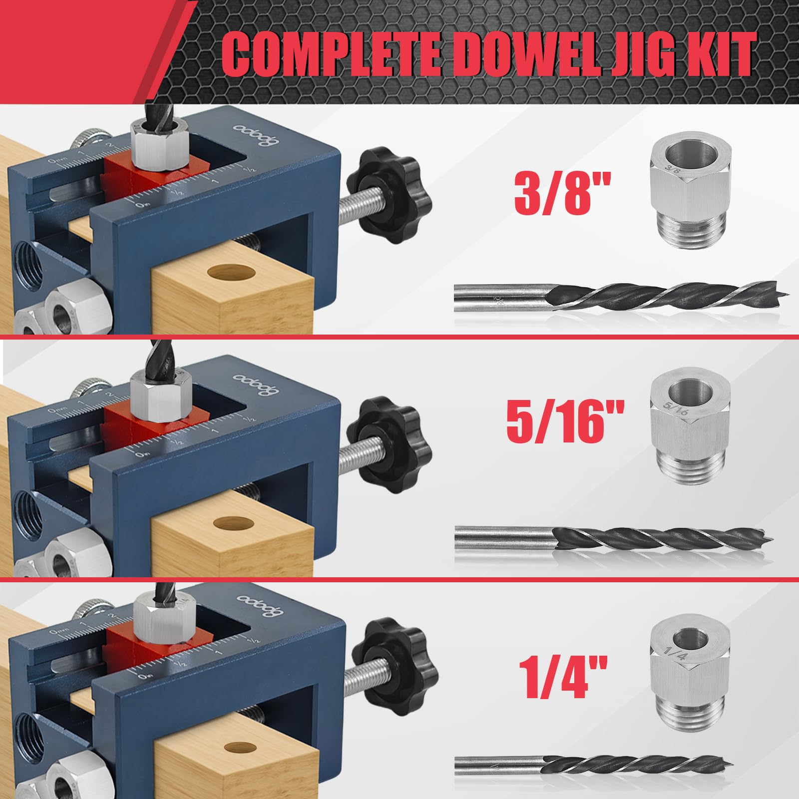 Self-Centering Doweling Jig Kit for Woodworking - Image 4