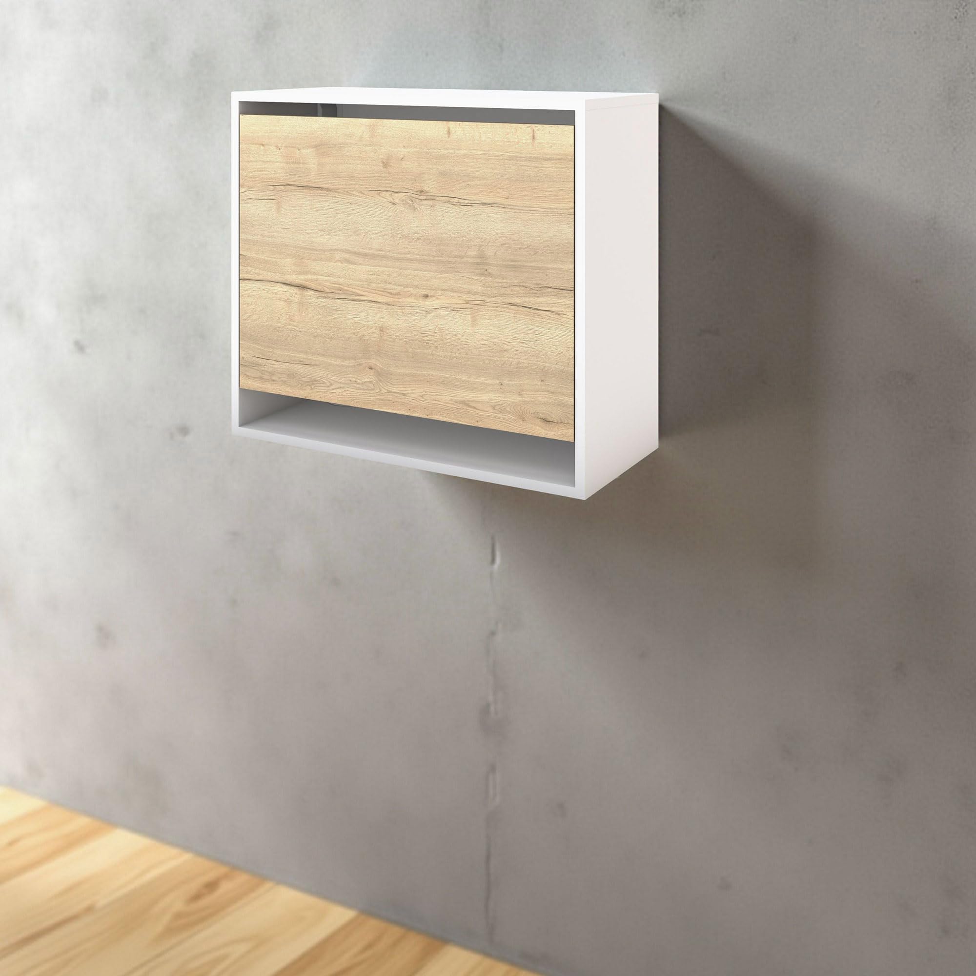 ASSMANN Wandsekretär Cubas Premium 74x80cm Weiß, TÜV-Zertifiziert, fertig montiert für Homeoffice