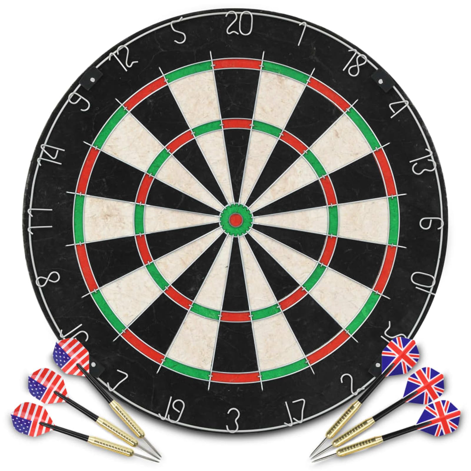 Bersaglio Professionale in Agave con 6 Freccette e Protezione,Articoli Sportivi,Giochi al Coperto,Freccette da Lancio,Freccette