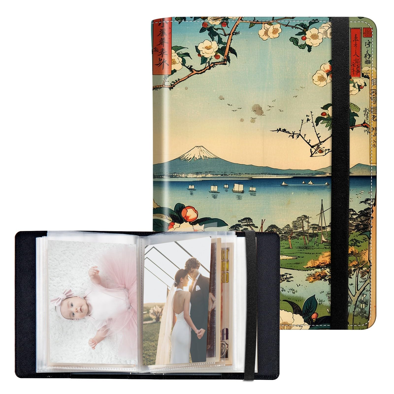 Album photo de famille et mariage style estampe japonaise