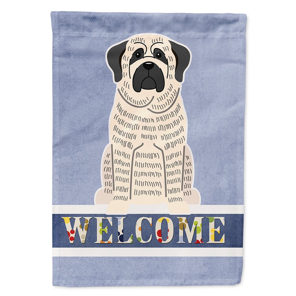 Drapeau grand format Mastiff Bringé Blanc en toile multicolore pour entrée de maison