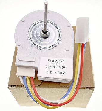 W10822580 Refrigerator Evaporator Fan Motor OEM Compatible with Whirlpool Kenmore Kitchen Aid Maytag refrigerator models W10255195 AP5985210, 2259385, 4283312, PS11723174 etc .