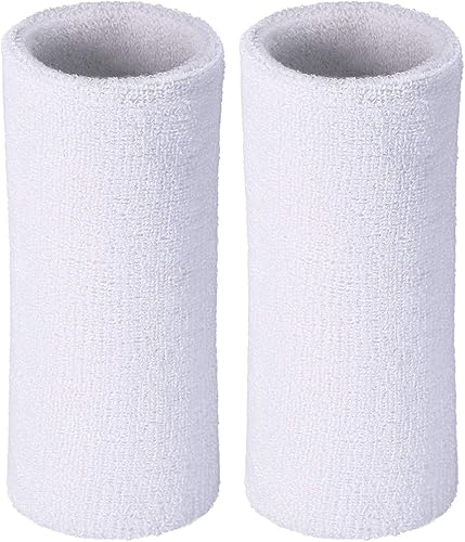 Vista 16 de Willbond Muñequera deportiva de 6 pulgadas, bandas elásticas atléticas para deportes, 2 piezas Negro