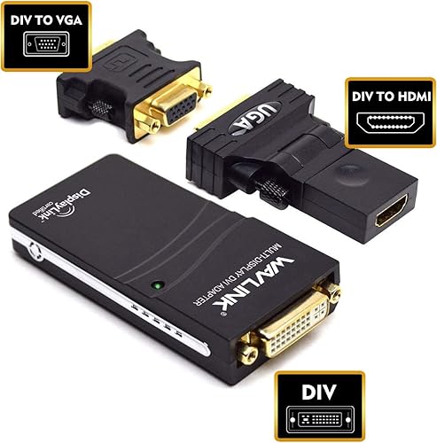 Miniatura 6 de WAVLINK Adaptador de gráficos de videopantalla USB a VGADVIHDMI, soporte de chip Displaylink para múltiples monitores de hasta 1920 × 1080 para
