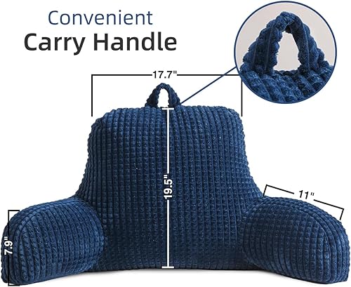 Miniatura 2 de Holawakaka Almohada de lectura para adultos con brazos, almohadas de respaldo para lectura y descanso para sentarse en la cama, descansar en cama,