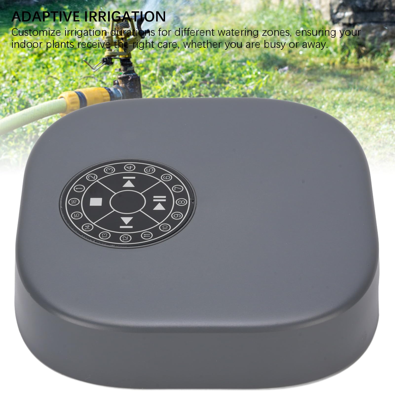 Pongnas Sterownik Zraszaczy 16-strefowy WiFi i Zegar Nawadniający 5.0 do Automatycznego Systemu Podlewania Trawnika w Pomieszczeniach i na Zewnątrz (Wtyczka UE 220 V)