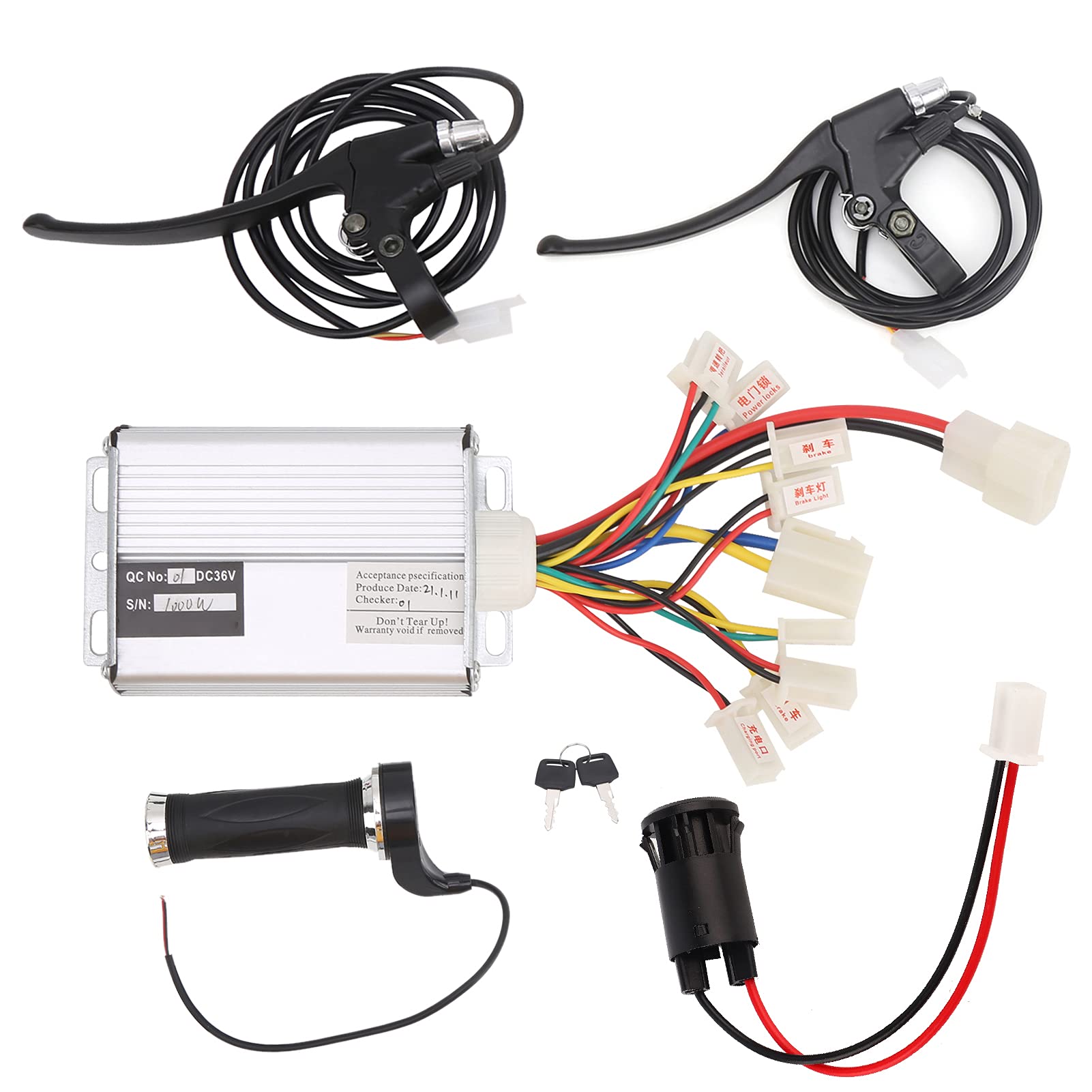 Zestaw kontrolera roweru elektrycznego 36 V 1000 W, rozwiązywanie problemów z hamulcami, konkurencyjna cena