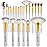Makeup Brush Set, VANDER 24pcs Premium Synthetic Makeup Brushes for Foundation, Professional Eyeshadow, Eyeliner, Concealer Make up Brush Kit with Leather Travel Makeup bag, Champagne