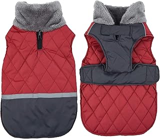 Ctomche Warme Hundemäntel und Jacken für Hunde, Hundejacke,Winddicht,gemütlich,mit Fleece gefüttert,Winterkleidung,Winterw...