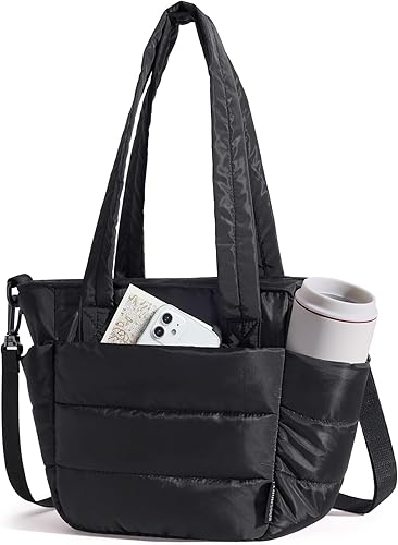 BAGSMART Bolsa de almuerzo para mujer, pequeña bolsa aislada con compartimento para el almuerzo, bolsa acolchada ligera para el trabajo, viajes, al