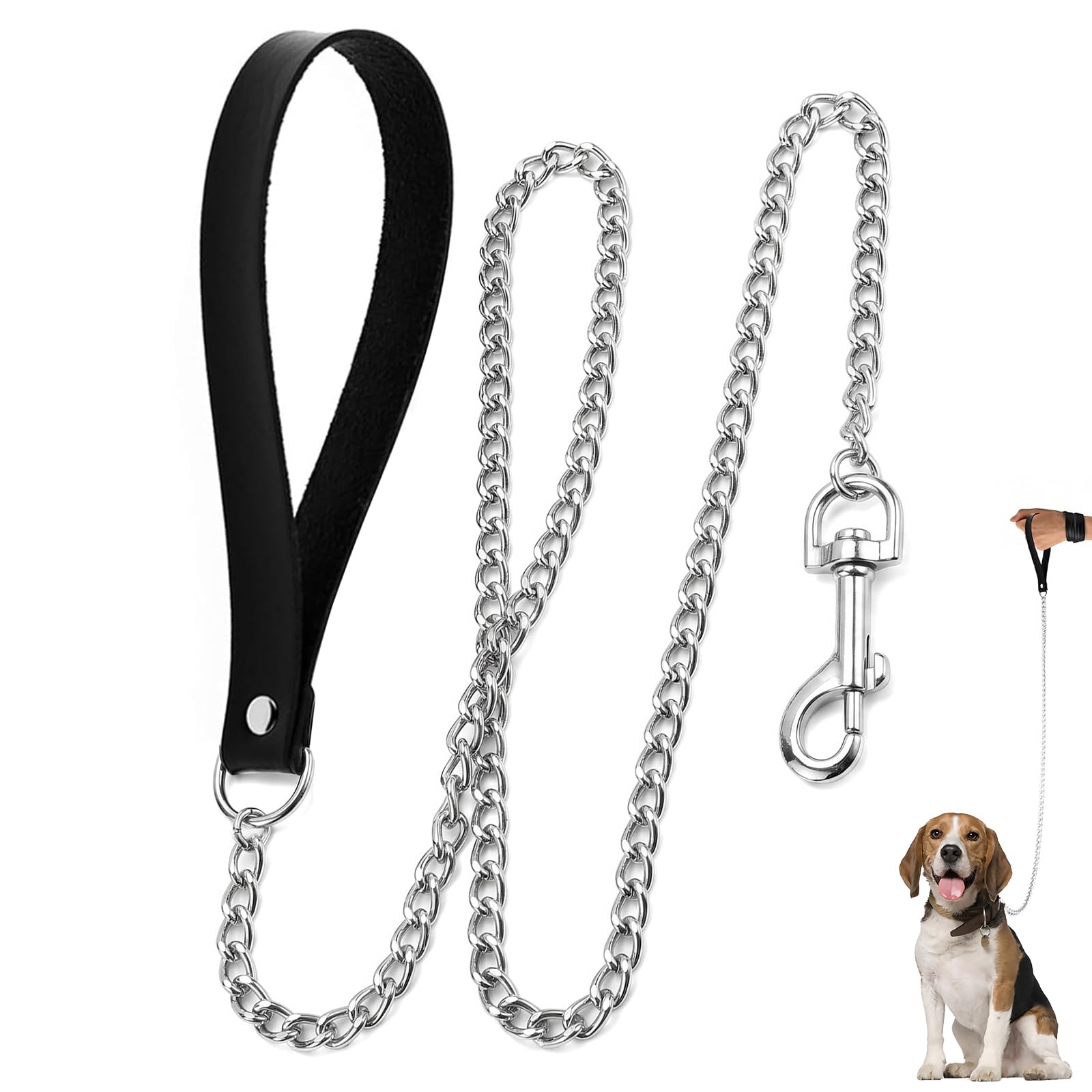Dog Lead for Large Dogs 180 cm Metal Dog Leash