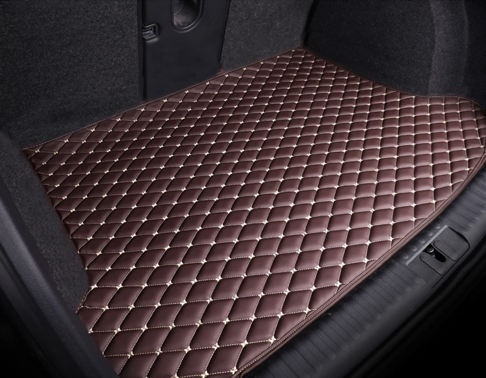 Tapis de coffre Land Rover Discovery 5 (2017-2019) 7 places en café cuir