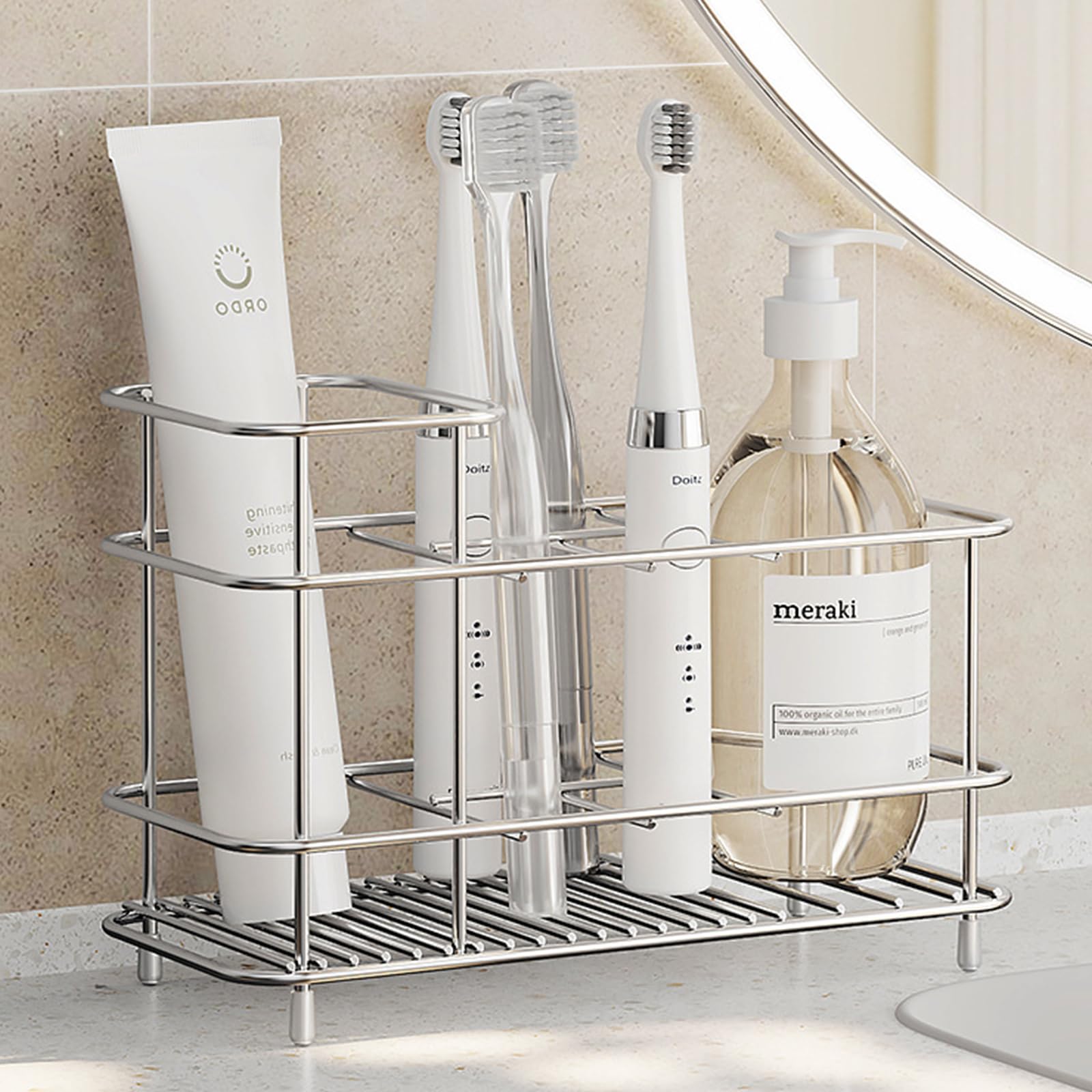 YILAIMAX Toothbrush Holders for Bathroom,Electric Toothbrush Holder-Silver