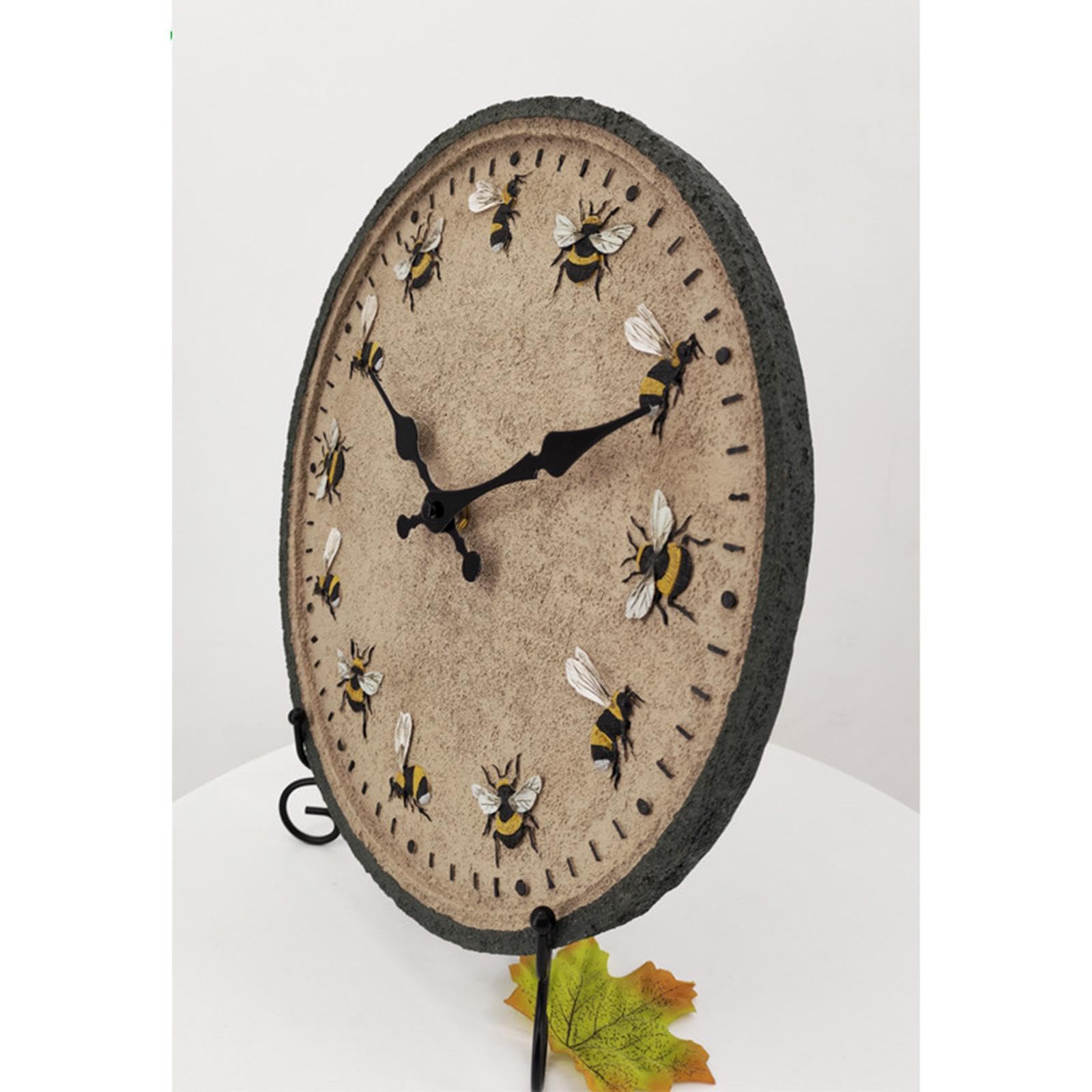 Orologio da Parete in Resina Impermeabile, Leggero, di qualità, con Decorazioni a Forma di Ape, Diametro 30 cm, per casa e Ufficio