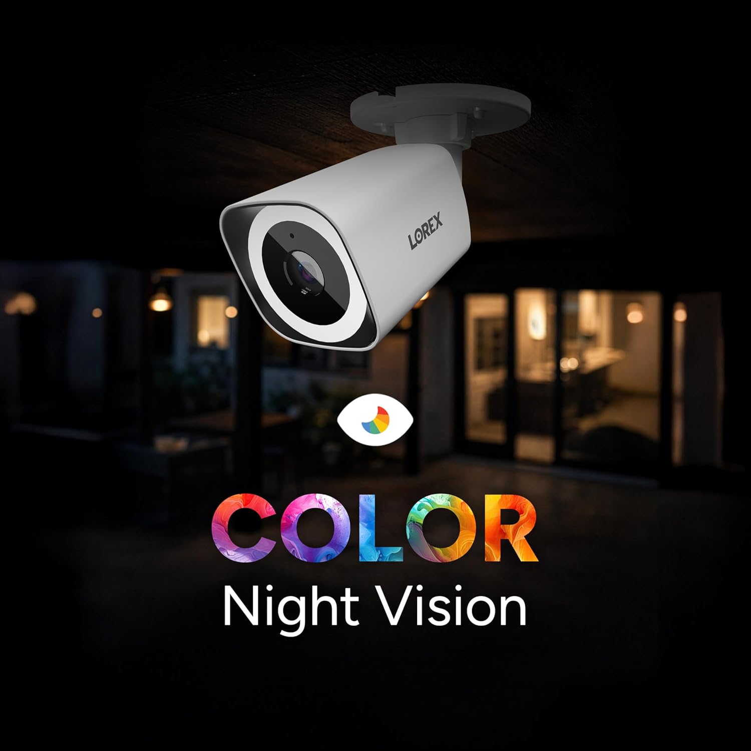 Lorex Connect 8-Channel NVR System with Four 4K IP Bullet Cameras | New APP | Color Night Vision | 2-Way Talk | Deterrence Light | Motion Detections | Quiet NVR | Local Recording with No Monthly Fee