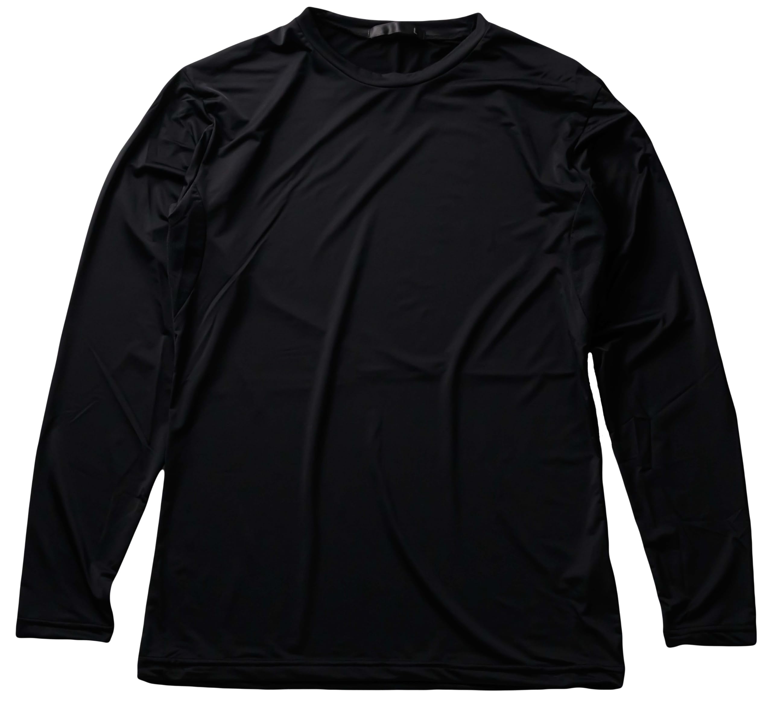 Amazon.co.jp: [GRATEX] 冷感コンプ長袖クルーネック 3321 黒 L