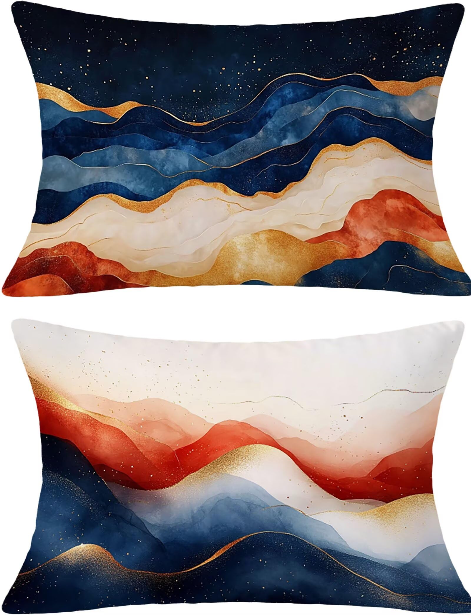 Taie d'oreiller 50x70 lot de 2 en velours doux avec fermeture éclair invisible kj-9015