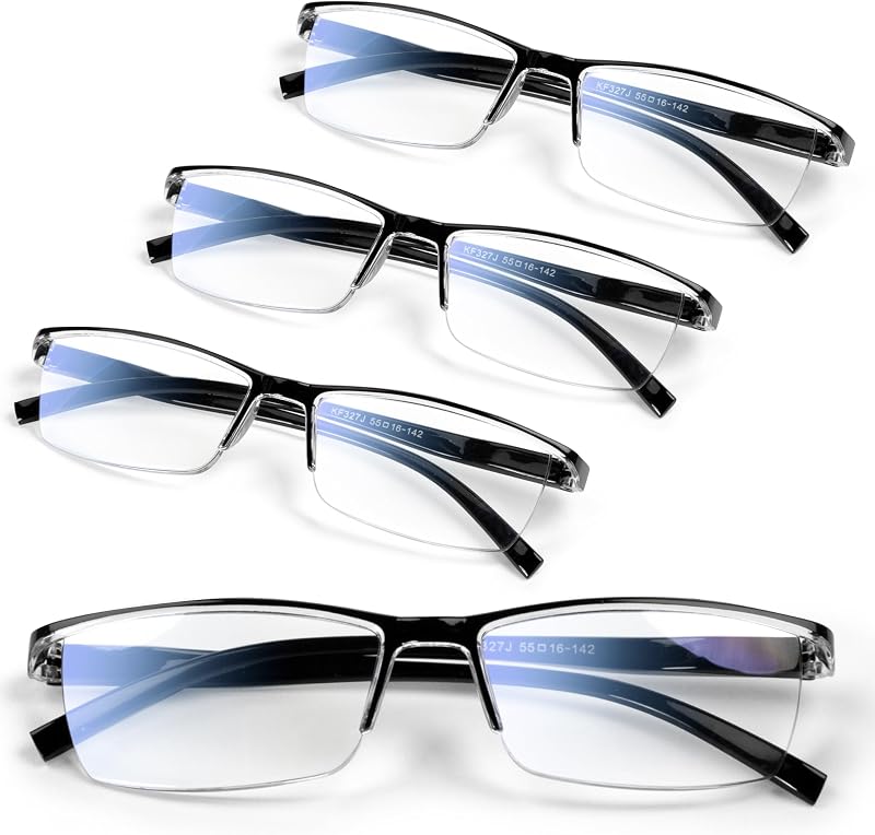 Gaoye 1.25 Executive Style Reading Glasses Men - Durable Readers with Blue Light Filtering- Comfortable Fit with TR90 Frames