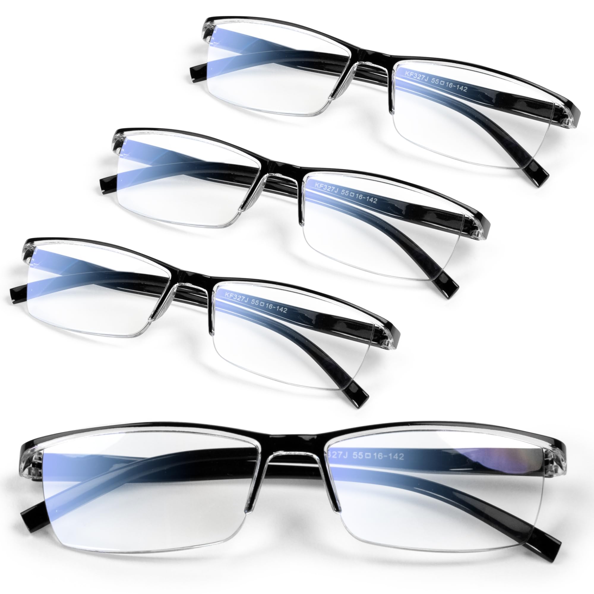 Gaoye Executive Style Reading Glasses Men - Durable Readers with Blue Light Filtering- Comfortable Fit with TR90 Frames