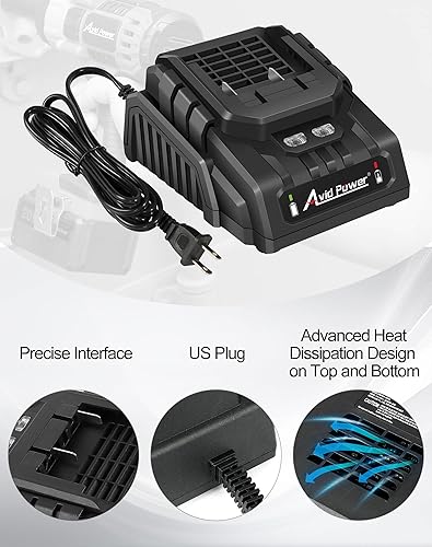 Miniatura 5 de AVID POWER La batería de 3.0Ah y el chatger rápido solo son compatibles con la llave de impacto inalámbrica Avid Power 20V ACIS316-A y ACIW326-Blue