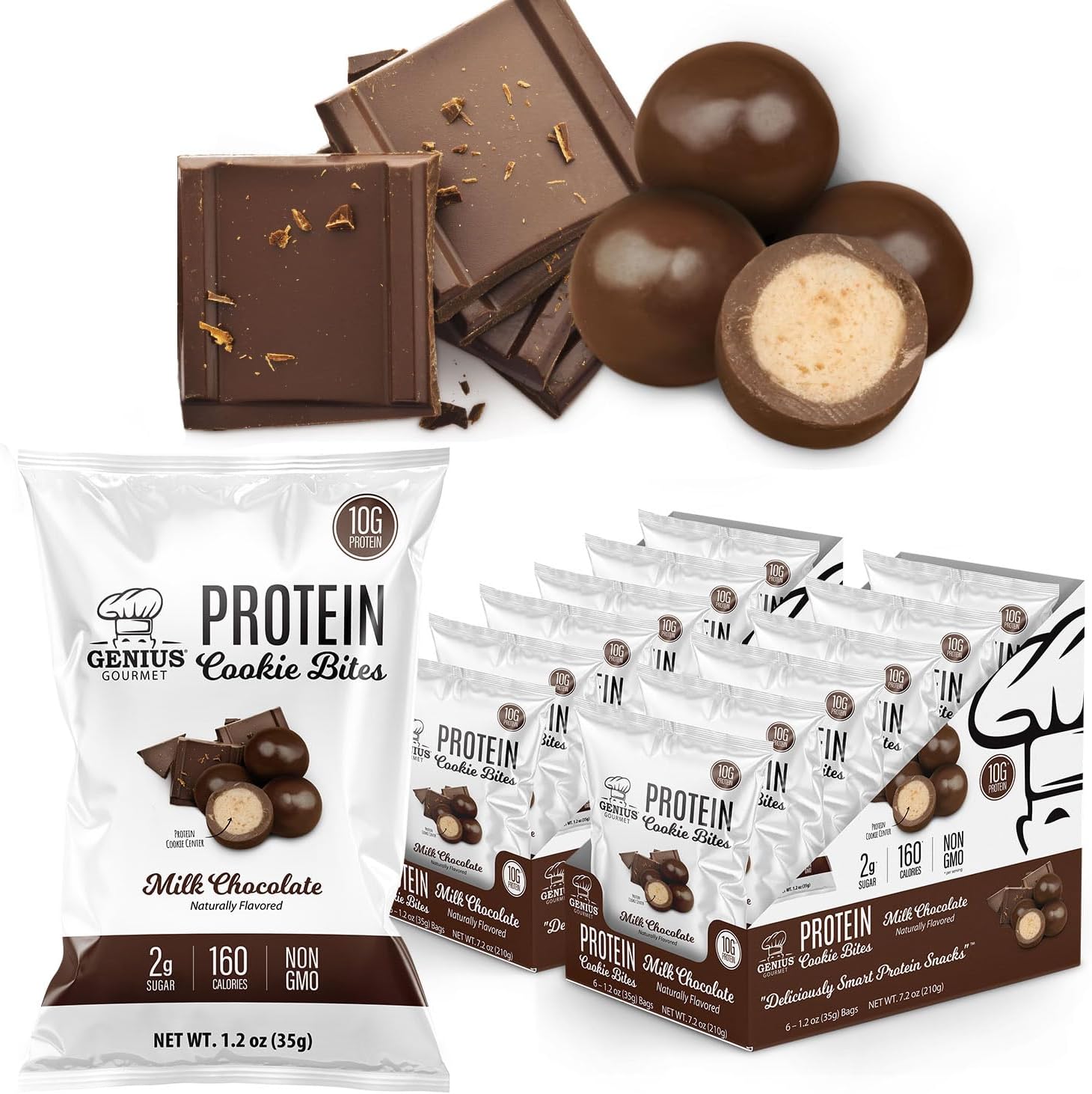 Genius Gourmet Protein Cookie Bites Milk Chocolate