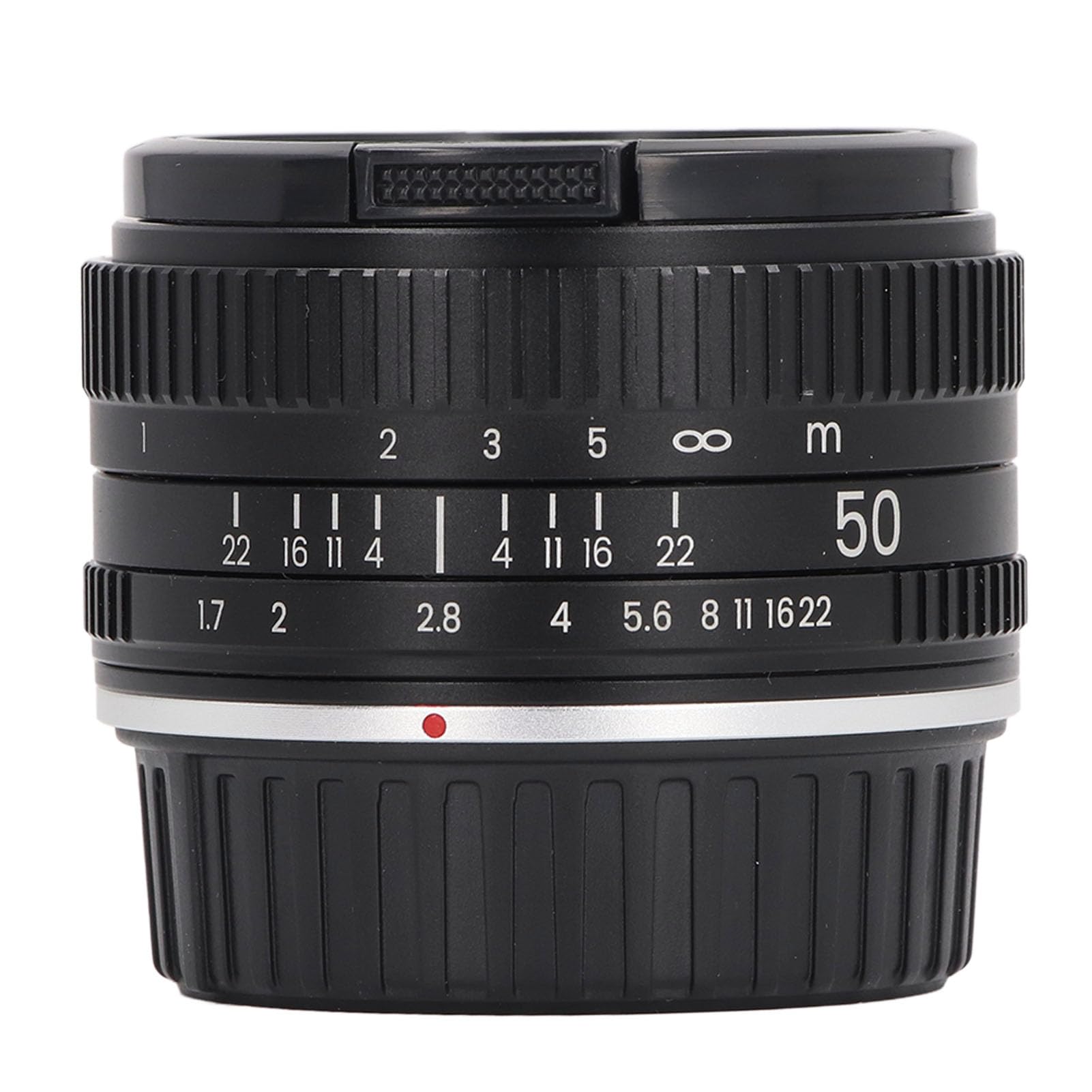Obiettivo da 50 Mm F1.7 Ad Ampia Apertura, Obiettivo per Ritratto Full Frame per Fotocamera con Messa a Fuoco Fissa Manuale per DSLR con Attacco F, Fotocamera Mirrorless con