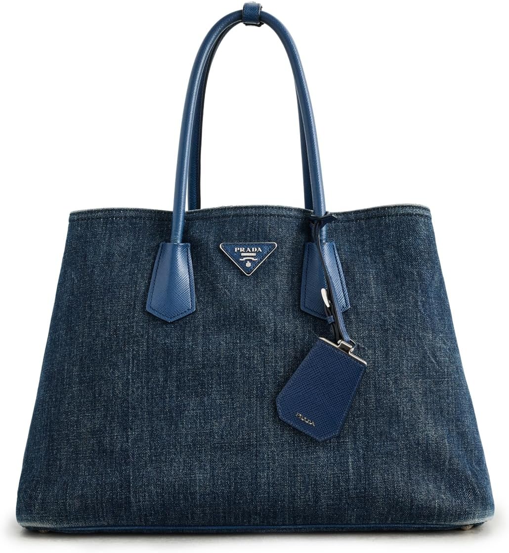 Women's Pre-Loved Prada Tote Bag, Denim
