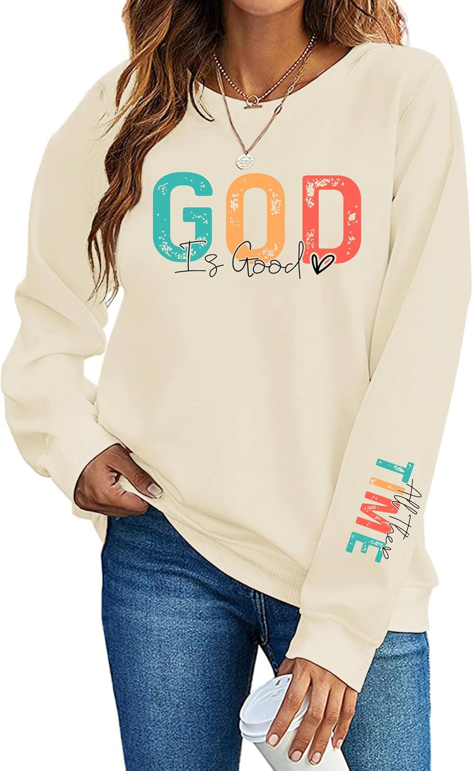 God is Good Sweatshirt Women: Christian Sweatshirts Jesus Religious Pullover Bible Verse Inspirational Tops